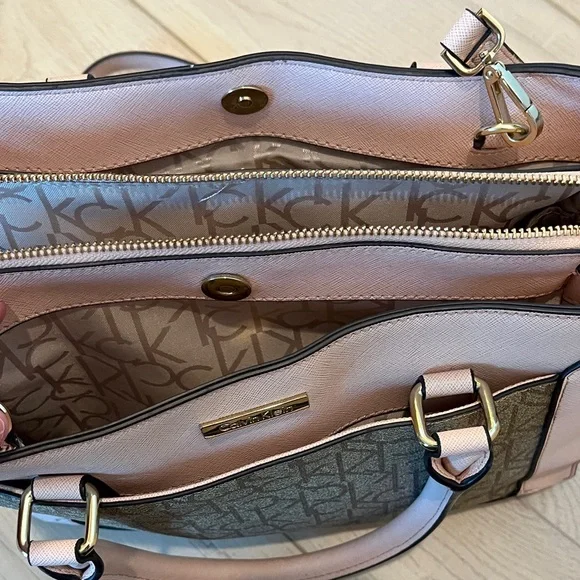 Calvin Klein Blush and Taupe Satchel - Picture 6 of 14